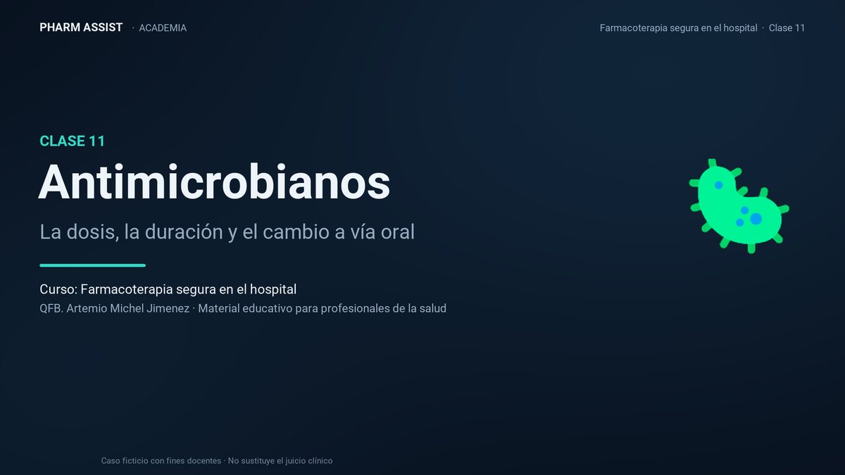 Portada de la clase 11: Antimicrobianos