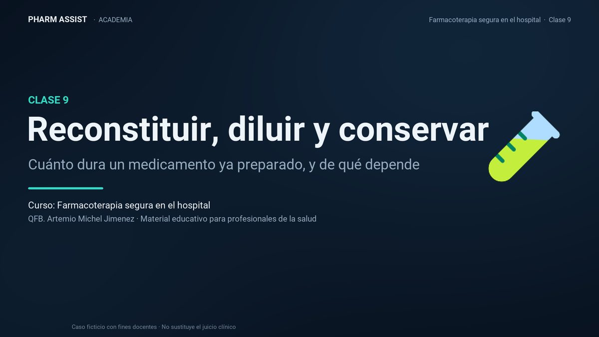 Portada de la clase 9: Reconstituir, diluir y conservar